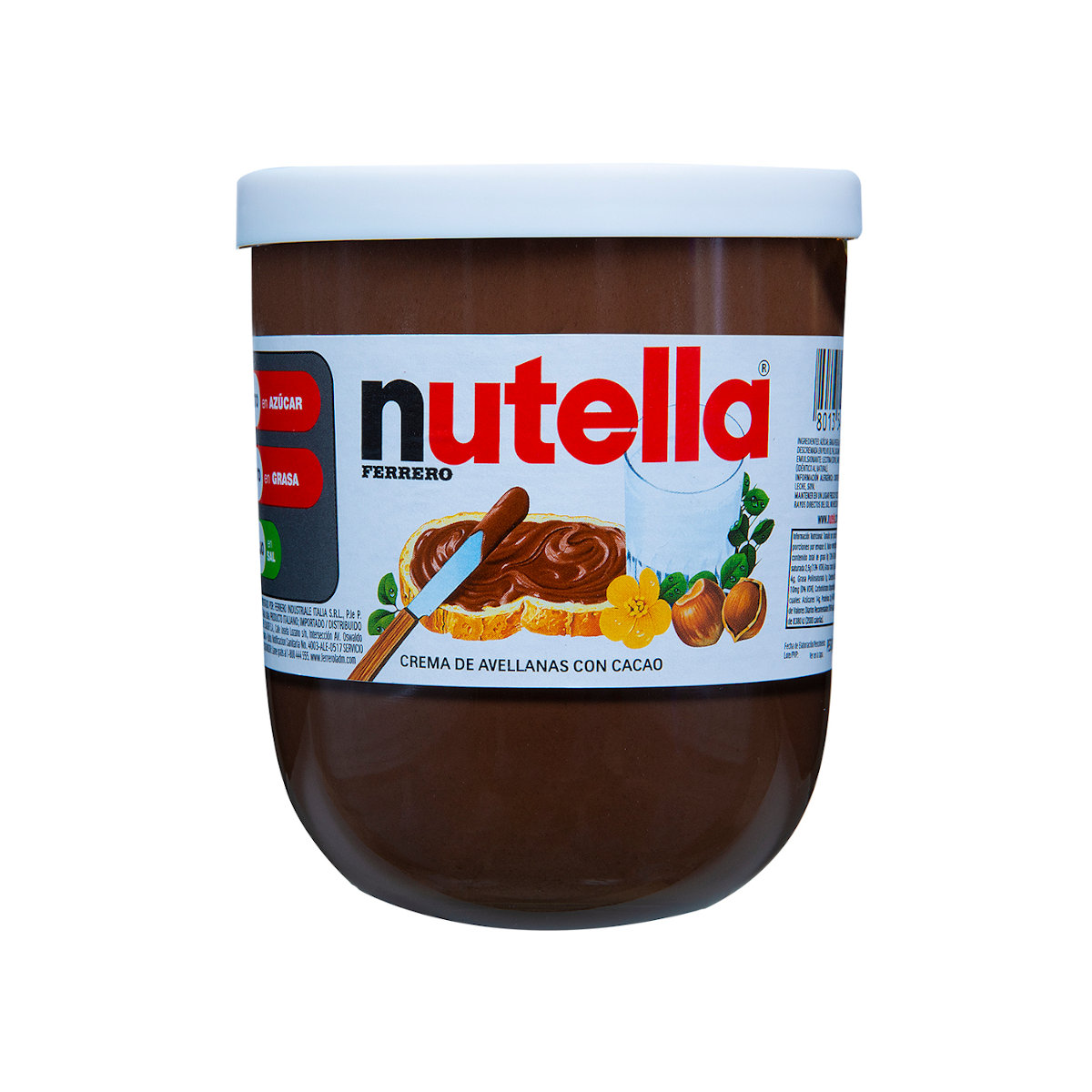 5 Kg De Crema De Avellana Ferrero Nutella Presentación 1 Kg